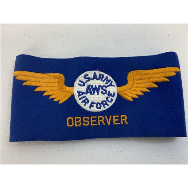 WWII US ARMY AIR FORCE OBSERVER ARMBAND