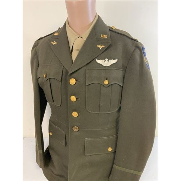 WWII US AIR FORCE AIRBORNE TROOP CARRIER SENIOR FLIGHT OFFICER UNIFORM TUNIC