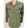 Image 1 : VINTAGE US ARMY AIRBORNE RANGER OFFICER MARKSMAN GREEN UNIFORM SHIRT - NAMED