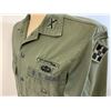 Image 3 : VINTAGE US ARMY AIRBORNE RANGER OFFICER MARKSMAN GREEN UNIFORM SHIRT - NAMED