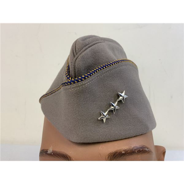 WWII US ARMY AIR FORCE 3 STAR GENERAL GARRISON CAP