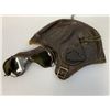 Image 9 : WWII US AIR FORCE PILOT BROWN LEATHER FLIGHT HELMET WITH GOGGLES