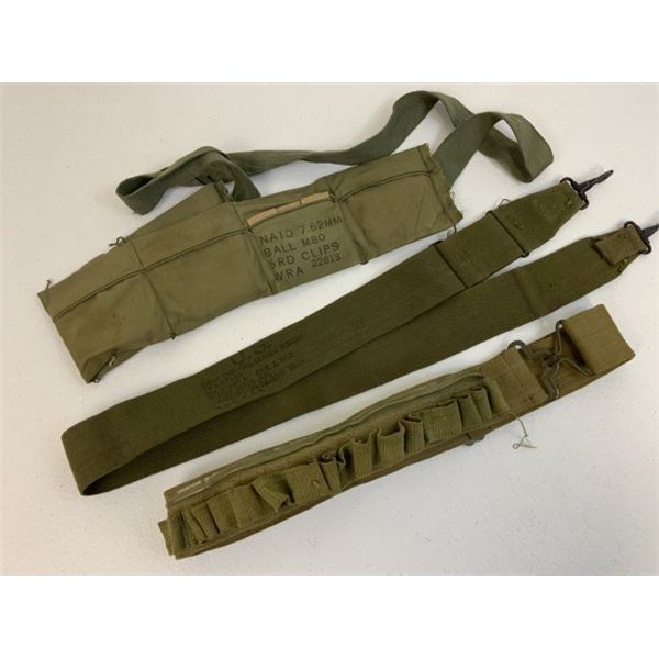 US GI GUN SLING WITH AMMO AND CARTRIDGE BELTS
