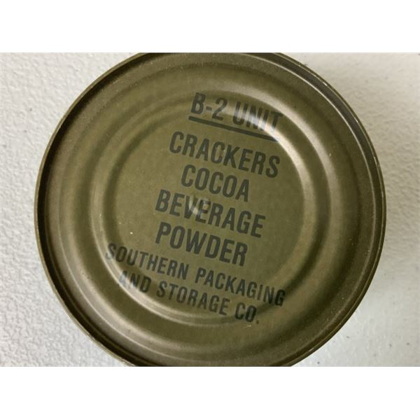 VINTAGE US MILITARY CRACKERS COCOA POWDER CAN