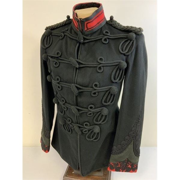 ANTIQUE VICTORIAN ERA BRITISH HUSSAR PELISSE BLACK TUNIC