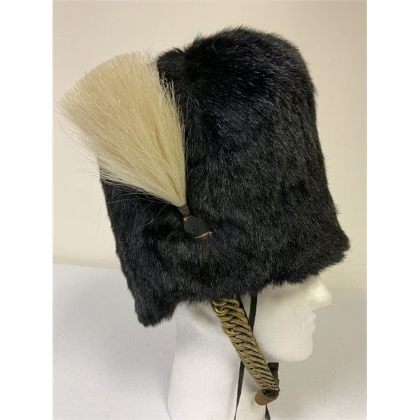 ANTIQUE BRITISH EARLY 20th CENTURY FUSILLIERS BEARSKIN BUSBY 1912 DATED