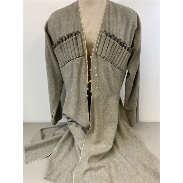 ANTIQUE RUSSIAN COSSACK GRAY UNIFORM DRESS CHERKESKA