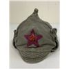 Image 1 : USSR EARLY WWII BUDYONOVKA GRAY CLOTH HELMET WITH RED ENAMEL STAR