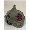 Image 5 : USSR EARLY WWII BUDYONOVKA GRAY CLOTH HELMET WITH RED ENAMEL STAR
