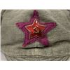 Image 6 : USSR EARLY WWII BUDYONOVKA GRAY CLOTH HELMET WITH RED ENAMEL STAR