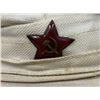 Image 5 : USSR PRE WII 1930's ARMY OFFICER SUMMER WHITE CANVAS MATERIAL VISOR CAP HAT
