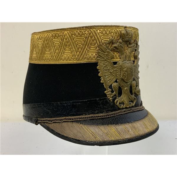 ANTIQUE AUSTRIAN HUNGARIAN K.U.K. OFFICERS SHAKO CAP HAT