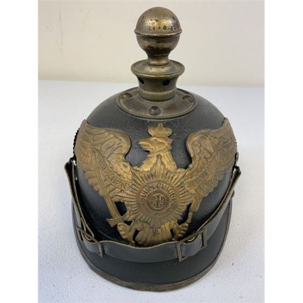 WWI PRUSSIAN IMPERIAL GERMAN ARTILLERY GUARD PICKELHAUBE BALL TOP HELMET