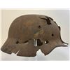 Image 3 : WWII GERMAN M35 HEAVY COMBAT DAMAGED HELMET FROM RUSSIAN FRONT