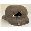 Image 8 : WWII GERMAN M35 HEAVY COMBAT DAMAGED HELMET FROM RUSSIAN FRONT