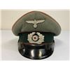 Image 1 : WWII GERMAN ARMY ARTILLERY NCO OFFICER VISOR HAT CAP