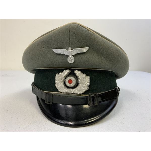 WWII GERMAN NCO OFFICERS INFANTRY VISOR CAP HAT