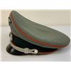 Image 4 : WWII GERMAN ARMY ARTILLERY OFFICER VISOR HAT CAP