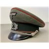 Image 2 : WWII GERMAN ARMY ARTILLERY OFFICER VISOR HAT CAP