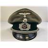 Image 1 : WWII GERMAN ARMY JAGER OFFICERS VISOR HAT CAP