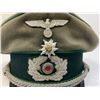 Image 4 : WWII GERMAN ARMY JAGER OFFICERS VISOR HAT CAP