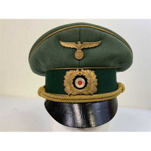 WWII GERMAN CUSTOMS OFFICIAL GENERAL RANK VISOR CAP HAT