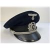 Image 5 : WWII GERMAN NAVY KRIEGSMARINE BLUE TOP ADMINISTRATIVE OFFICER VISOR HAT