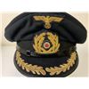 Image 4 : WWII GERMAN NAVY KRIEGSMARINE NAMED HIGH RANKING OFFICER BLUE VISOR CAP