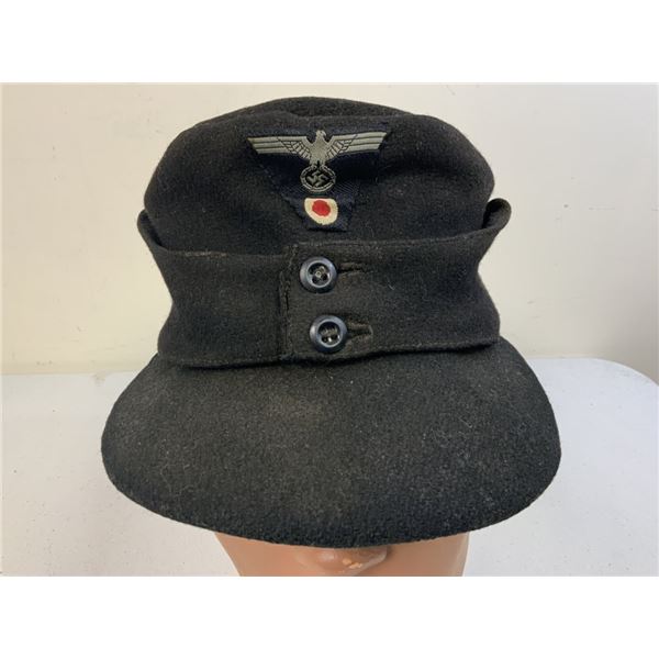 WWII GERMAN PANZER BLACK M43 WOOL CAP