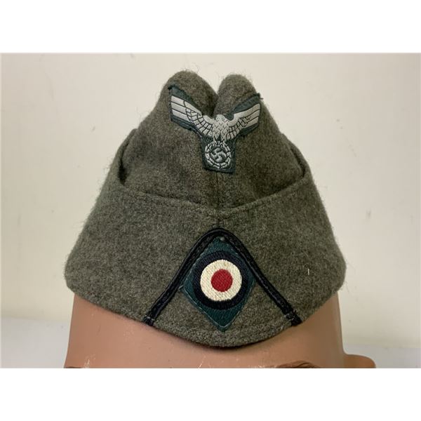 WWII GERMAN ARMY PIONEER M34 ENLISTED OVERSEAS CAP
