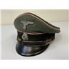 Image 3 : WWII GERMAN WAFFEN SS PANZER NCO OFFICER'S VISOR HAT
