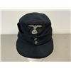Image 5 : WWII GERMAN M43 BLACK PANZER LATE WAR SS FIELD CAP HAT