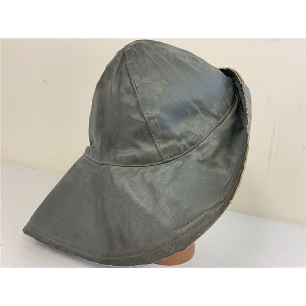 WWII GERMAN NAVY KRIEGSMARINE U-BOAT GRAY FOUL WEATHER PROTECTIVE HAT