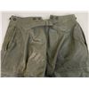 Image 5 : WWII GERMAN NAVY KRIEGSMARINE GRAY LEATHER FOUL WEATHER PANTS