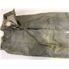 Image 7 : WWII GERMAN NAVY KRIEGSMARINE GRAY LEATHER FOUL WEATHER PANTS
