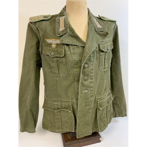 WWII GERMAN ARMY TROPICAL AFRIKA KORPS UNIFORM TUNIC PANZER GRENADIER