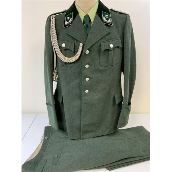 GERMANY THIRD REICH FORESTRY OFFICER DRESS UNIFORM WITH PANTS 1937 DATED