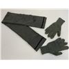Image 2 : WWII GERMAN MILITARY ISSUED WOOL SCARF AND GLOVES