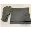 Image 8 : WWII GERMAN MILITARY ISSUED WOOL SCARF AND GLOVES