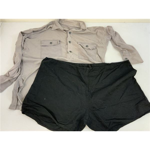 WWII GERMAN MILITARY REENACTMENT SHIRT AND UNDER TRUNKS