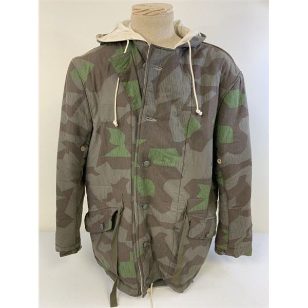 WWII GERMAN ARMY REENACTMENT SPLINTER CAMO SUMMER - WINTER REVERSIBLE PARKA