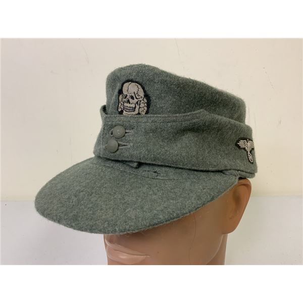 WWII GERMAN WAFFEN SS ENLISTED M43 WOOL REENACTMENT HAT