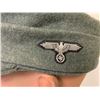 Image 4 : WWII GERMAN WAFFEN SS ENLISTED M43 WOOL REENACTMENT HAT