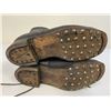 Image 3 : WWII GERMAN MILITARY BLACK LEATHER FIELD BOOTS WITH HOBNAILS