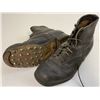 Image 7 : WWII GERMAN MILITARY BLACK LEATHER FIELD BOOTS WITH HOBNAILS