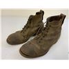 Image 1 : WWII GERMAN MILITARY BROWN LEATHER M37 FIELD LOW BOOTS WITH HOBNAILS