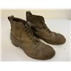 Image 3 : WWII GERMAN MILITARY BROWN LEATHER M37 FIELD LOW BOOTS WITH HOBNAILS
