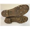 Image 5 : WWII GERMAN MILITARY BROWN LEATHER M37 FIELD LOW BOOTS WITH HOBNAILS