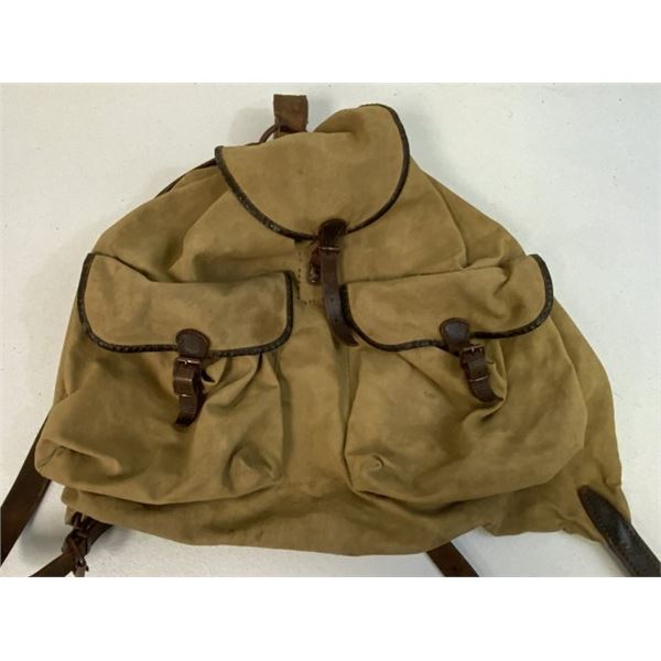 WWII GERMAN JAGER MOUNTAIN TROOPERS TAN CANVAS BACK PACK