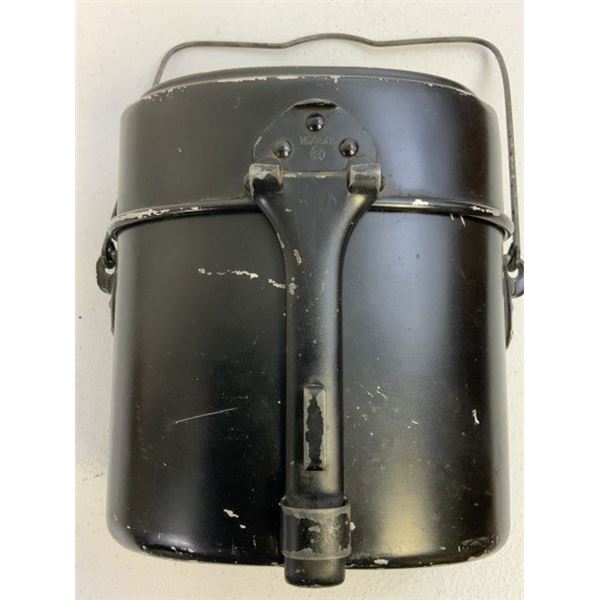 THIRD REICH GERMANY ALLGEMEINE SS NAMED BLACK MESS KIT 1938 RZM MARKED